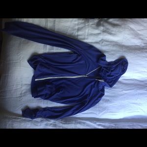 Blue zip up sweater